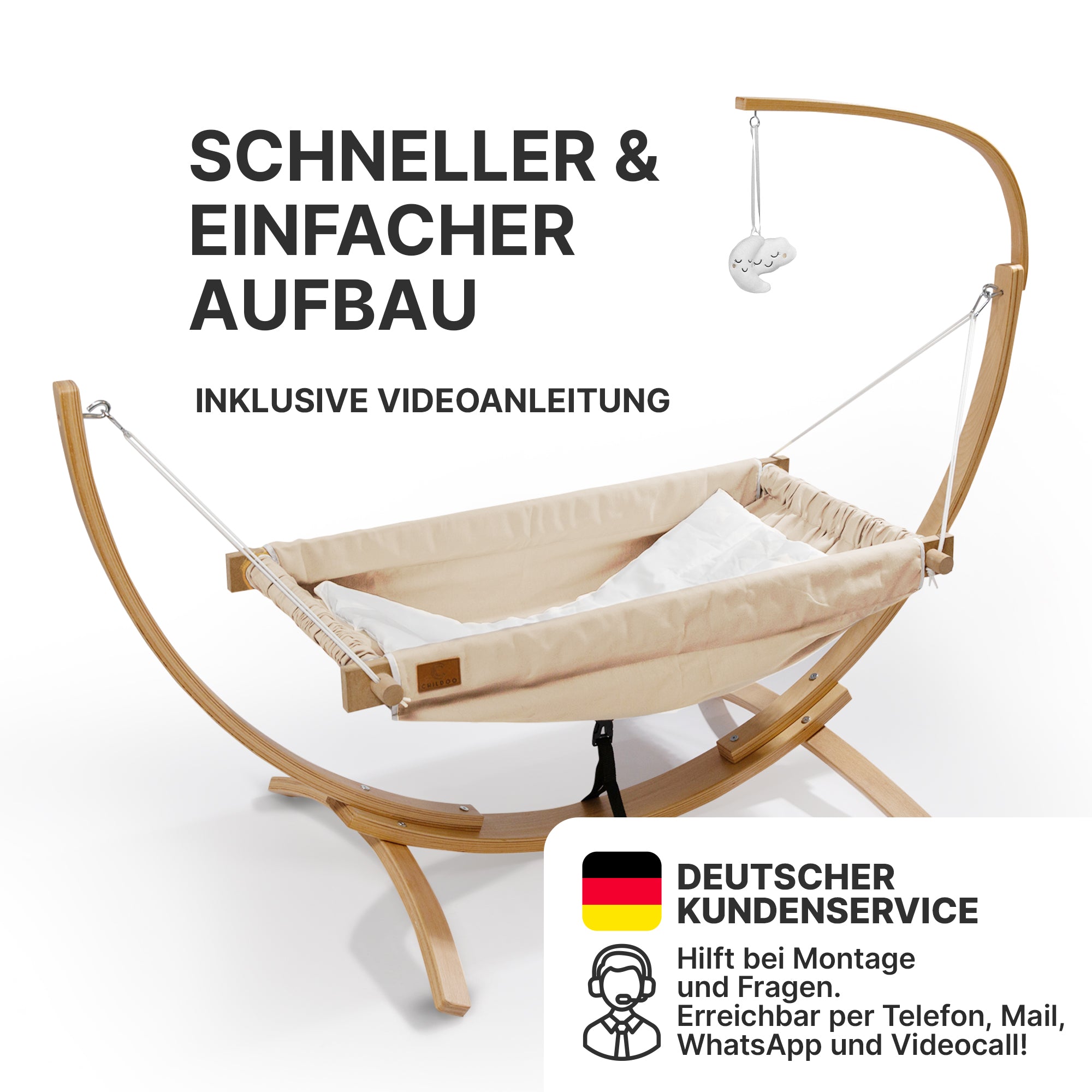 Schneller und einfacher Aufbau inklusive Videoanleitung – deutscher Kundenservice