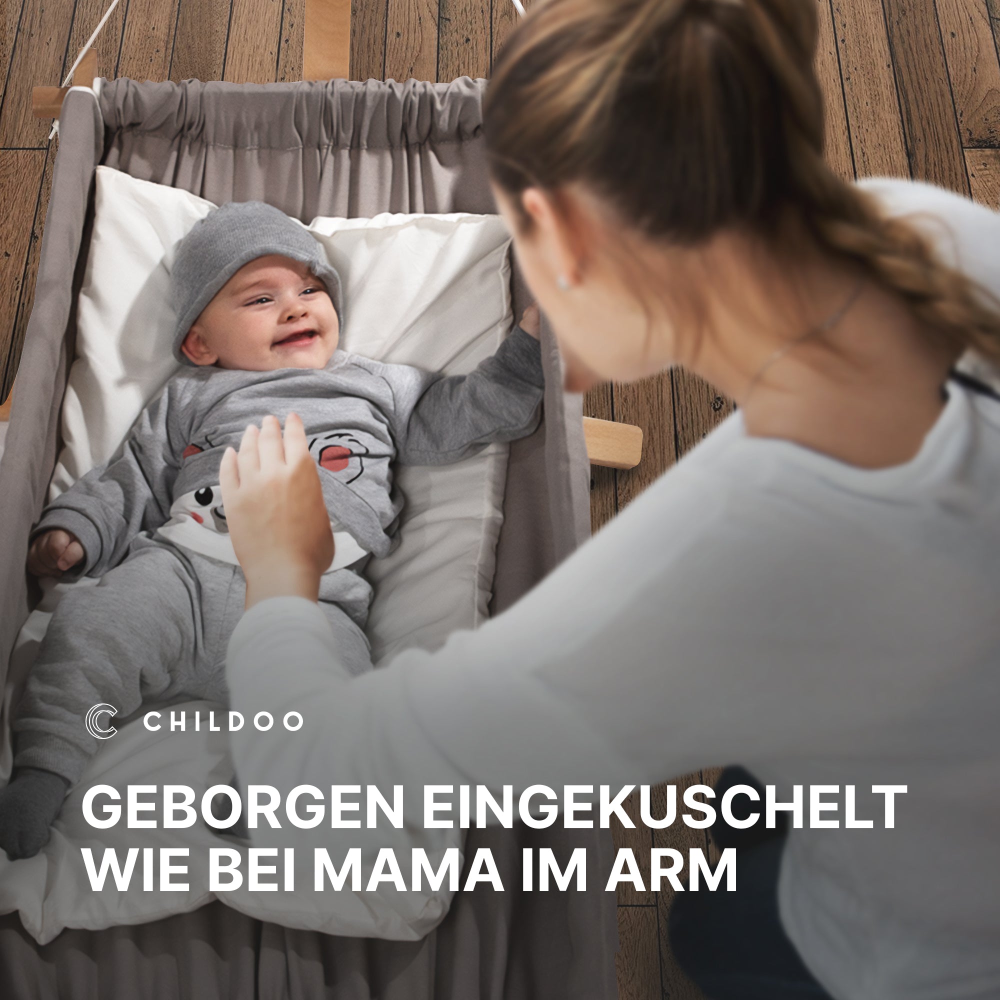 Geborgen eingekuschelt wie bei Mama im Arm